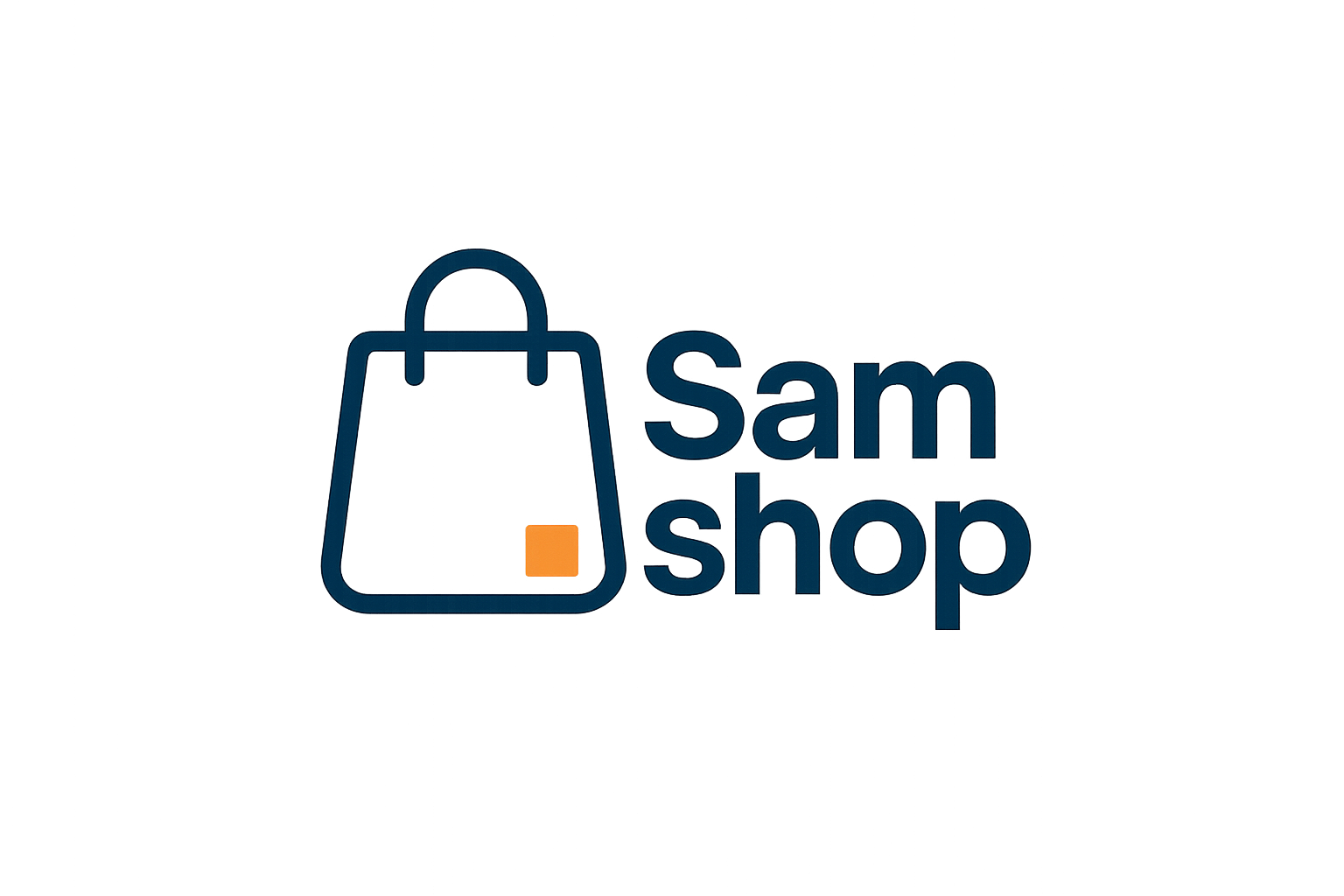 Combine the words Sam and shop and make a logo